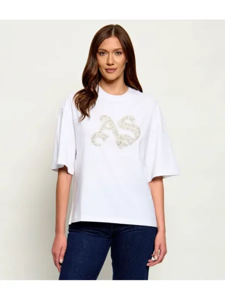 AllSaints Tricou ICON AMELIE | Oversize fit alb
