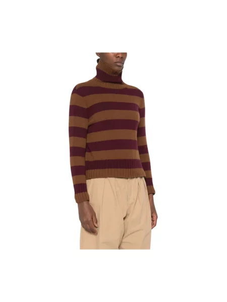 Sweter z golfem Be You z kaszmiru brązowy