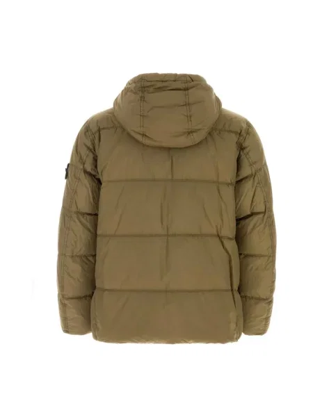 Kurtka Stone Island z kapturem z kamieniami zielona