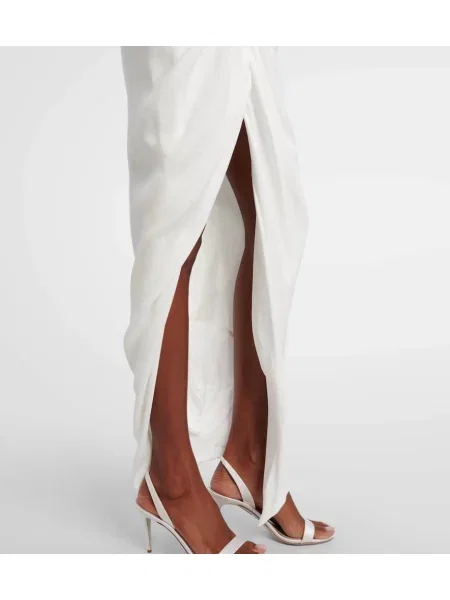 Fusta maxi Vivienne Westwood drapată alb