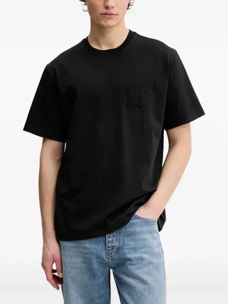 Tricou Bluemarble cu broderie negru