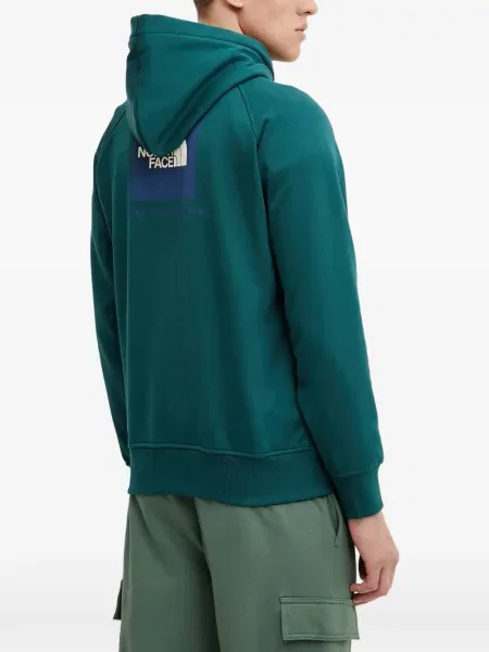 Hanorac cu glugă The North Face cu imagine verde