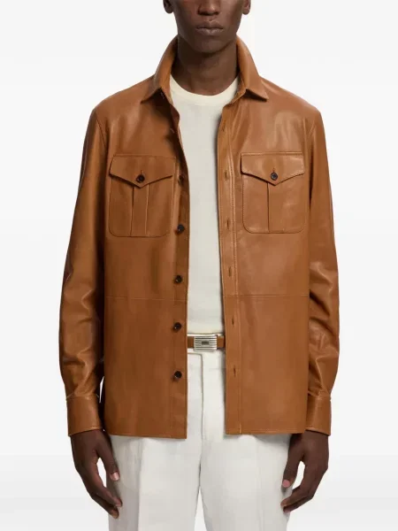 Geanta de piele Ralph Lauren Purple Label violet