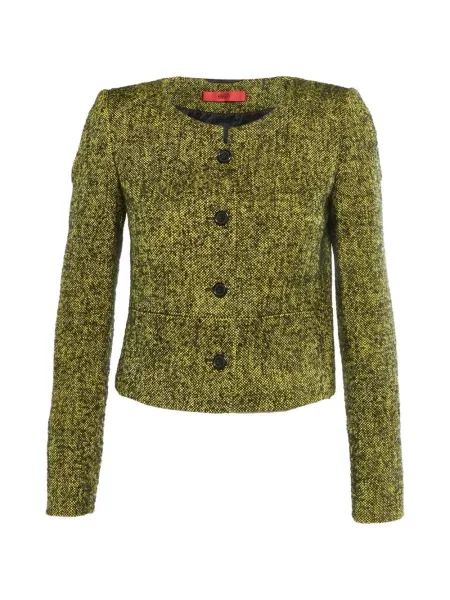 Bouclé geacă Boss Green Hugo Boss galben