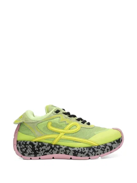 Sneakerși Loewe din piele de căprioară verde