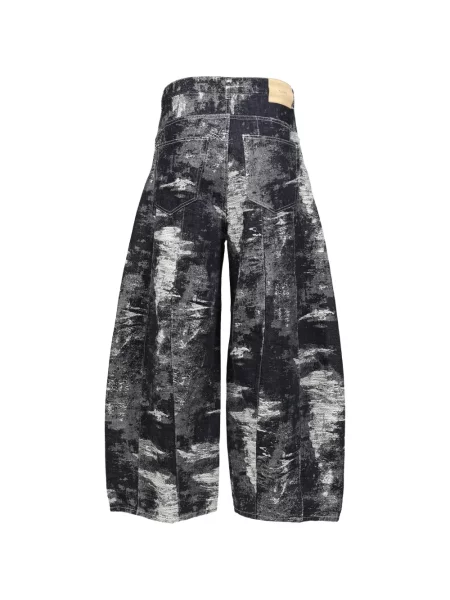 Blugi Taakk cu imprimeu abstract negru