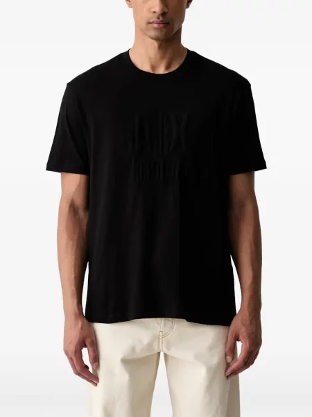 Tricou Armani Exchange cu autograf negru