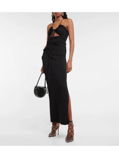 Top Christopher Esber cu gât halter negru
