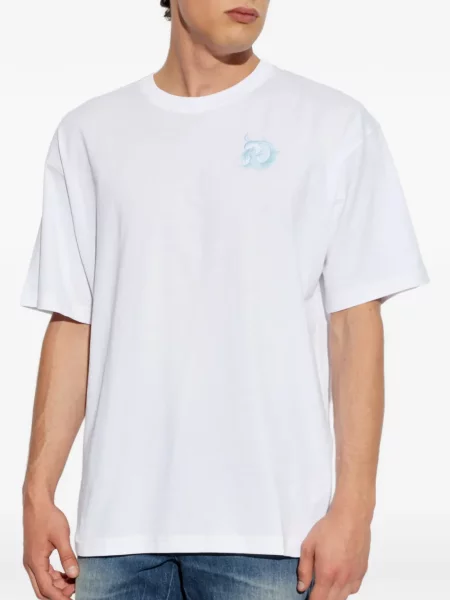 Tricou Diesel cu imagine alb