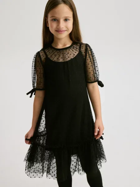 Reserved Сукня в горошок чорний