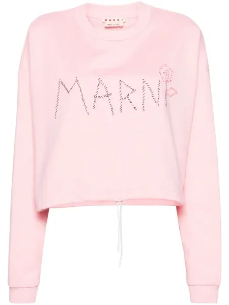 Hanorac Marni cu broderie roz