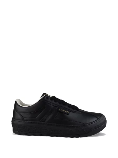 Sneakerși Lanvin din piele cu autograf negru