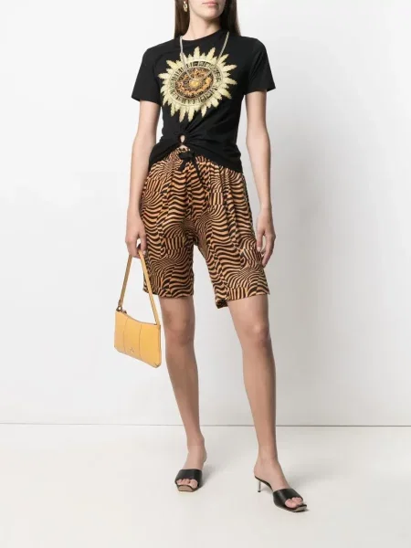 Kraťasy Garçons Infidèles s potiskem s abstraktním vzorem černé