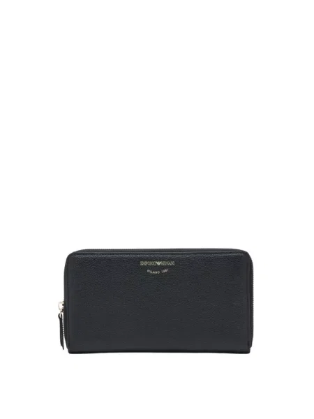 Portfel Emporio Armani skórzany czarny