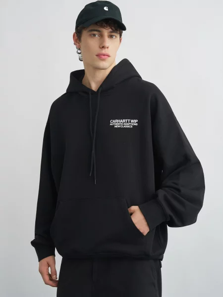 Carhartt WIP Mikina Sean Hamilton sivá čierna