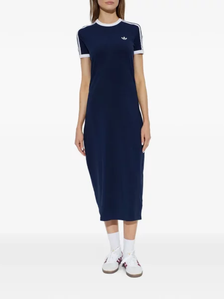 Rochie Adidas cu dungi cu imagine alergare negru