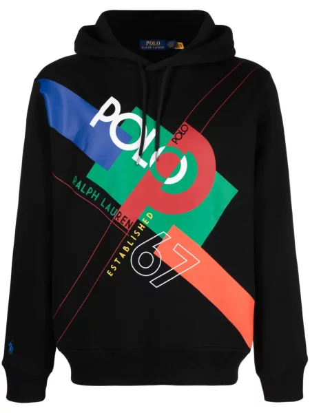 Hanorac cu glugă Polo Ralph Lauren cu imagine gri