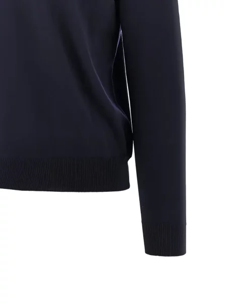 Pulover The Pull cu decolteu rotund albastru