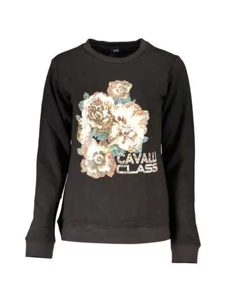Hanorac Cavalli Class cu model floral cu imagine negru