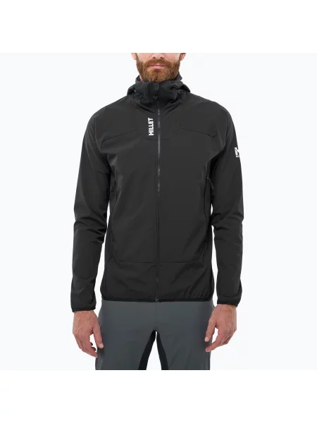 Geacă softshell pentru bărbați Millet Kamet Xcs Light Hoodie black negru