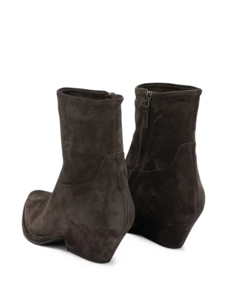 Botine Del Carlo din piele de căprioară maro