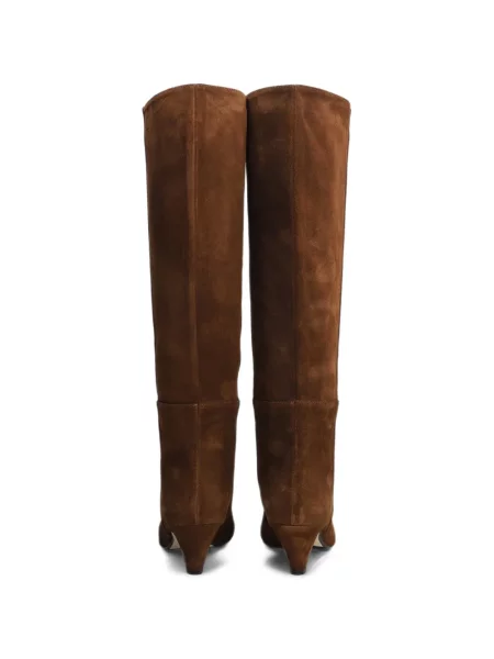 Botine Anna F. din piele de căprioară maro