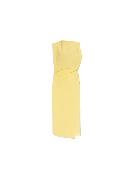Sukienka Jacquemus z drapu żółta