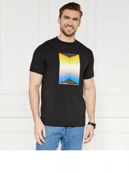 Karl Lagerfeld Tricou | stretch negru