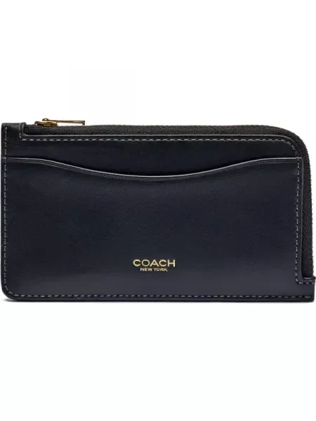 Coach De piele portofel + husă pentru carduri negru