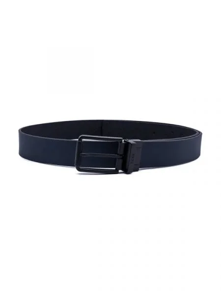 BOSS BLACK De piele cu două fețe negru
