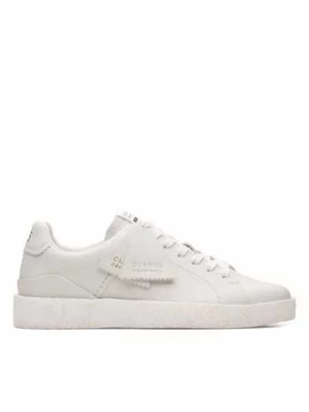 Sneakersy Clarks skórzane białe