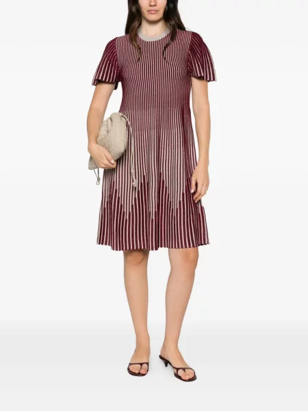 Scurt rochie midi Emporio Armani cu dungi roșu
