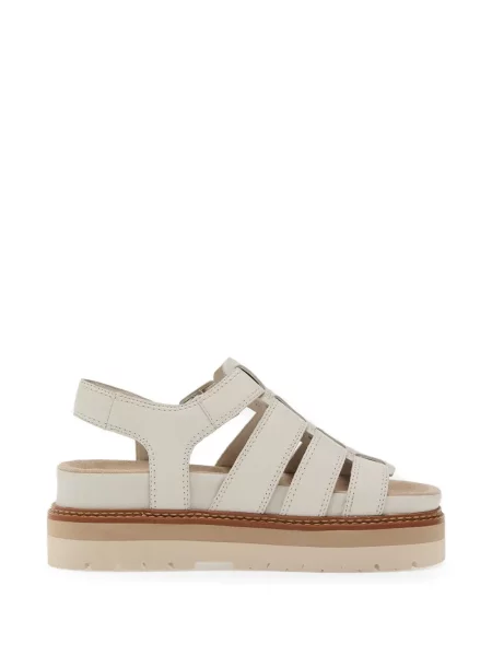 Sandale Clarks cu platformă cu cataramă alb