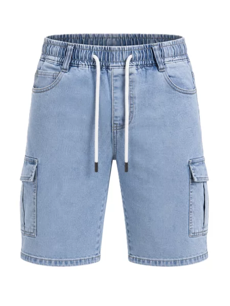Pantaloni scurți din denim Rebirth albastru