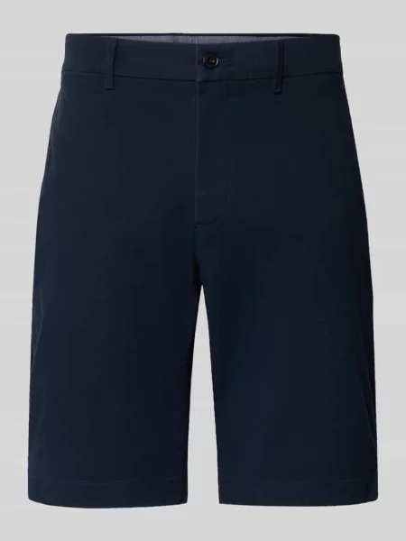 Bermudy o kroju slim fit z mieszanki bawełny Tommy Hilfiger granatowe