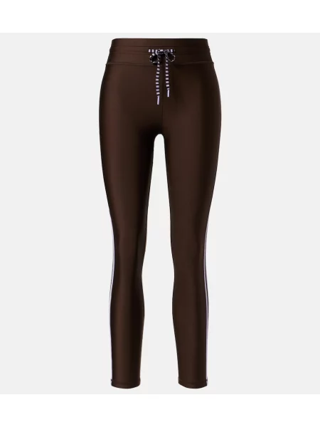 Leggings The Upside din țesătură twill maro