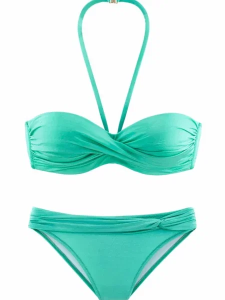 LASCANA Costum de baie două piese mentă verde