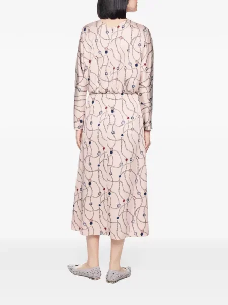 Lung rochie maxi Marccain cu imagine roz