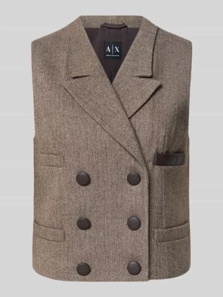 Kamizelka o kroju regular fit z kołnierzem z połami Armani Exchange
