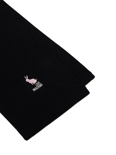 Fular Love Moschino tricotate negru