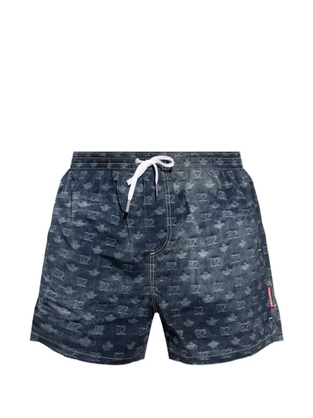 Slip de baie Dsquared2 cu imagine albastru
