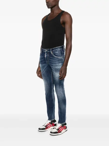 Blugi Dsquared2 zdrențuiți albastru