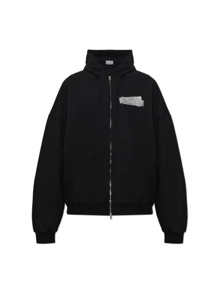 Bluza z kapturem Balenciaga z kapturem czarna