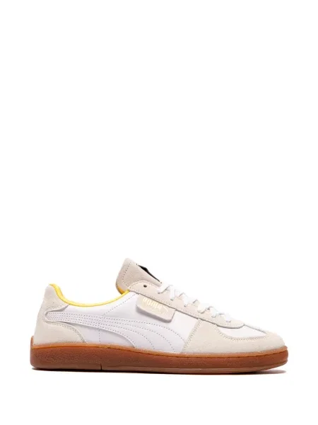 Sneakerși Puma cu șireturi din dantelă alb