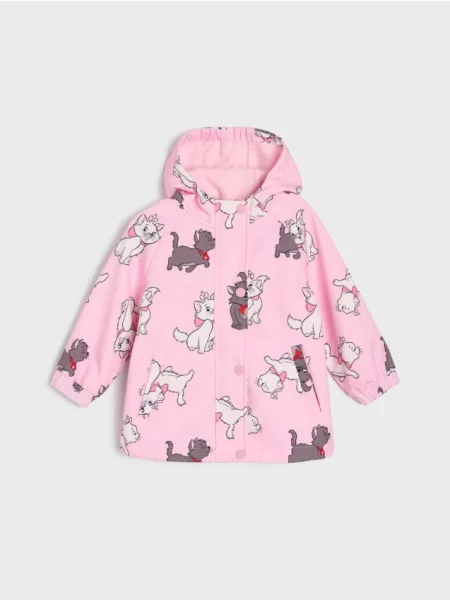 Sinsay Bunda s kapucí a reflexními prvky The Aristocats pastelová růžová