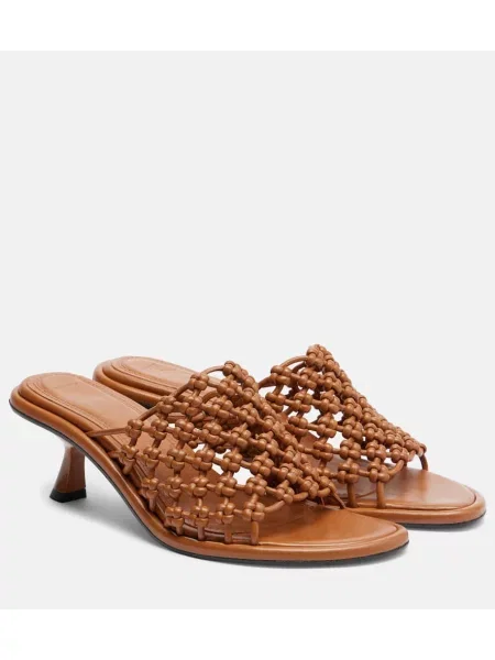 Papuci tip mules Souliers Martinez din piele maro
