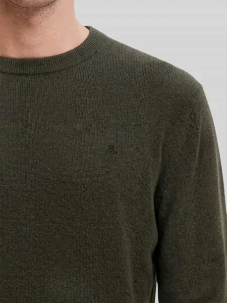 Sweter w kroju regular fit z mieszanki bawełny z dodatkiem żywej wełny Marc O'polo