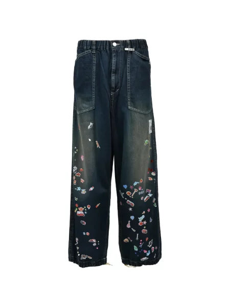 Blugi Maison Mihara Yasuhiro albastru