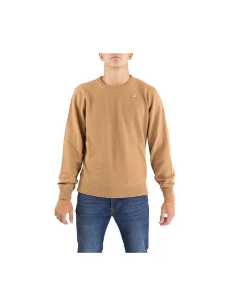 Sweter K-way wełniany brązowy
