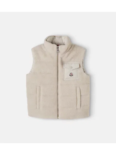 Gyerek pehelymellény Moncler Enfant bézs